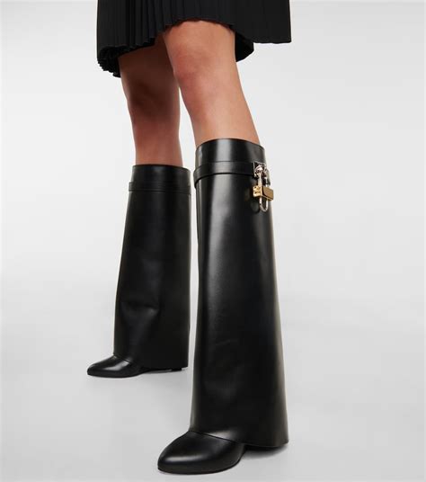 givenchy shark lock boots 40|givenchy thigh high sock boots.